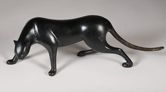 Limited Edition Loeto Bronze Sculpture of a Jungle Cat, Edition #187/750