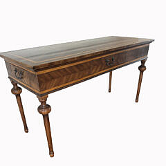 Contemporary Inlaid Mahogany and Satinwood Console Table