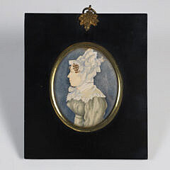 Miniature Portrait on Paper "Mary Bland"