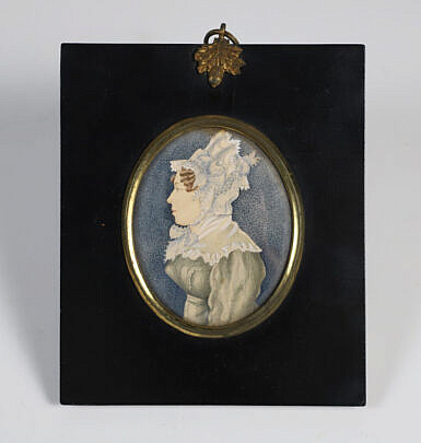 Miniature Portrait on Paper "Mary Bland"