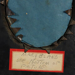 Miniature Oval Portrait of “Mary Bland” in Ebonized Frame, 19th Century