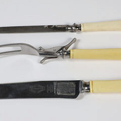 Antique Sheffield Three Piece Carving Set