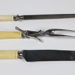 Antique Sheffield Three Piece Carving Set