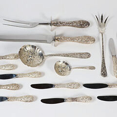 Group of Stieff and S. Kirk & Son Sterling Silver Flatware and Serving Pieces