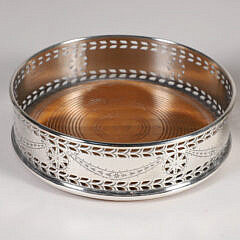 Pair of Vintage Kirk Stieff Silver Plated Presidential Wine Coasters