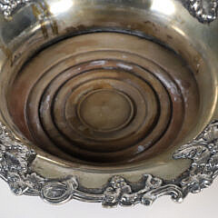 Pair of Silver Plated Grape and Leaf Wine Coasters, 19th Century