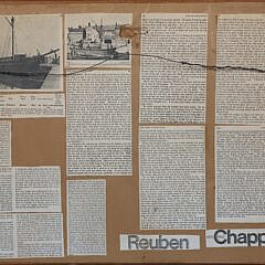Ruben Chappell Gouache on Paper “Portrait of the Ship Trio of Bedford”