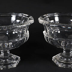 Pair of Antique Irish Crystal Compote Bowls