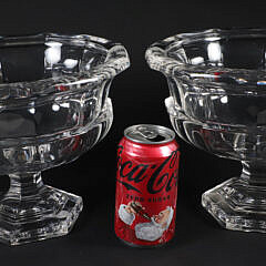 Pair of Antique Irish Crystal Compote Bowls