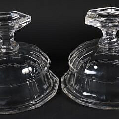 Pair of Antique Irish Crystal Compote Bowls