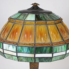 Tiffany Style “Linen Fold” Shade Lamp