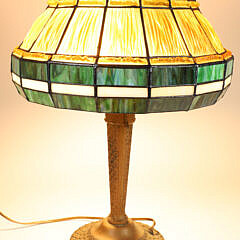 Tiffany Style “Linen Fold” Shade Lamp