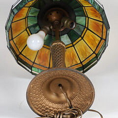 Tiffany Style “Linen Fold” Shade Lamp