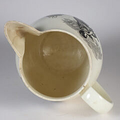 Liverpool Jug Depicting Hope Leaning on an Anchor and an American Clipper Ship, 19th Century