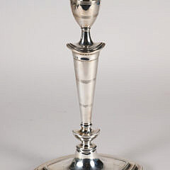 Rare Assembled set of Eight Sheffield Candlesticks, 19th Century