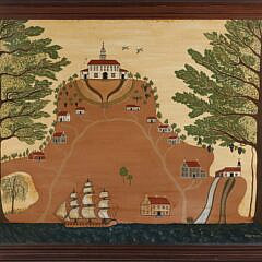 Susan Potter Acrylic on Artist Board “The Plantation, N. Kingstown, Rhode Island”, circa 1974