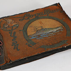 1933 Photo "U.S.S West Virginia" Leather Scrap Book