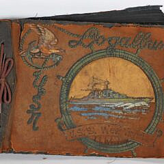 1933 Photo “U.S.S West Virginia” Leather Scrap Book