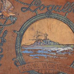 1933 Photo “U.S.S West Virginia” Leather Scrap Book