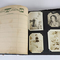 1933 Photo “U.S.S West Virginia” Leather Scrap Book