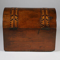 English Inlaid Dome Top Box 19th Century