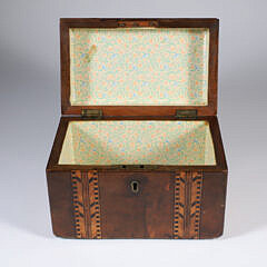 English Inlaid Dome Top Box 19th Century