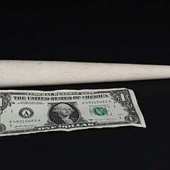 Turned and Scribed Antique Whale Bone Ball Grip Fid, 19th Century