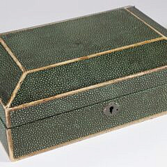 Vintage Green Shagreen Box