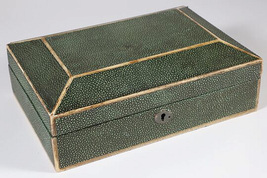 Vintage Green Shagreen Box