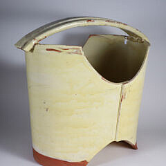 Piero Fenci Yellow Glazed Pottery Bucket, c. 1990