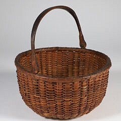 Antique Round Swing Handle Nantucket Basket