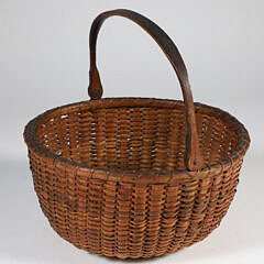 Antique Round Swing Handle Nantucket Basket