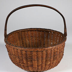 Antique Round Swing Handle Nantucket Basket