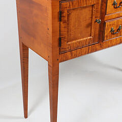 Petite Tiger Maple Hepplewhite Style Sideboard