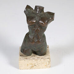 Bronze Sculpture Nude Female Partial Torso