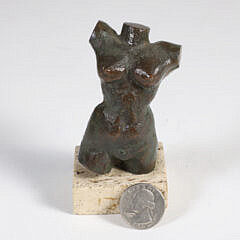 Bronze Sculpture Nude Female Partial Torso