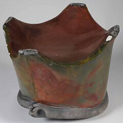 Copper Glazed Basin Attributed to Piero Fenci