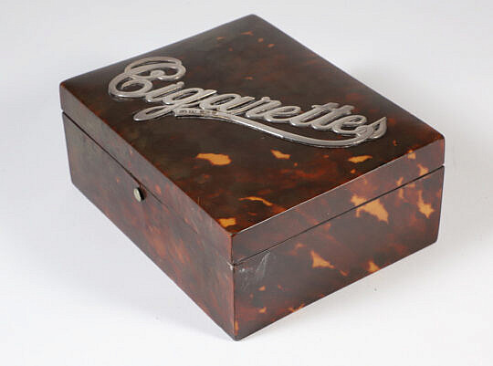 Antique Tortoiseshell Cigarette Box