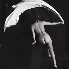 George Krause Black and White Photograph of a Nude Woman “Swish”, circa 1980