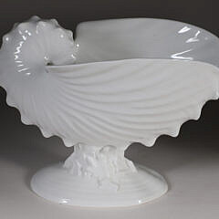 Pair of Wedgwood White Shell Form Bone China Compotes