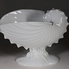 Pair of Wedgwood White Shell Form Bone China Compotes