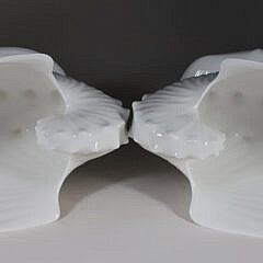Pair of Wedgwood White Shell Form Bone China Compotes