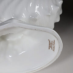 Pair of Wedgwood White Shell Form Bone China Compotes