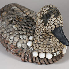 Sea Shell Encrusted Duck Decoy