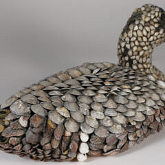 Sea Shell Encrusted Duck Decoy