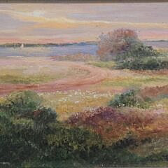 Nantucket Oil on Canvas, “Sails at Dusk”, Coastal Landscape Painting