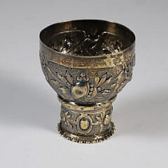 Antique English Gilt Silver Repousse Cup
