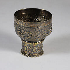 Antique English Gilt Silver Repousse Cup