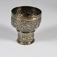Antique English Gilt Silver Repousse Cup