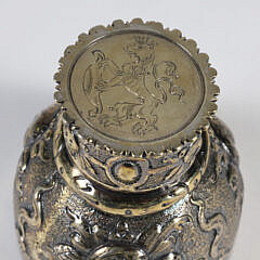 Antique English Gilt Silver Repousse Cup